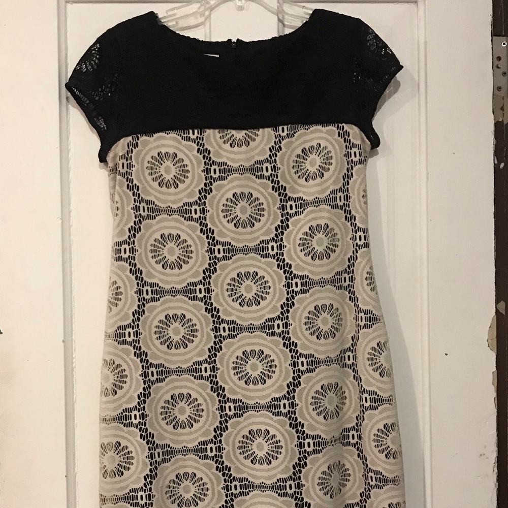 Black and lace dress